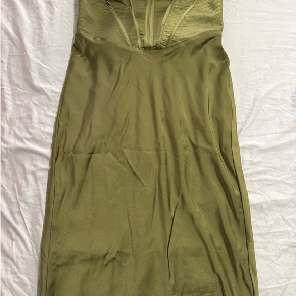 House of CB | Dresses | House Of Cb Olive Green Midi Dress | Poshmark